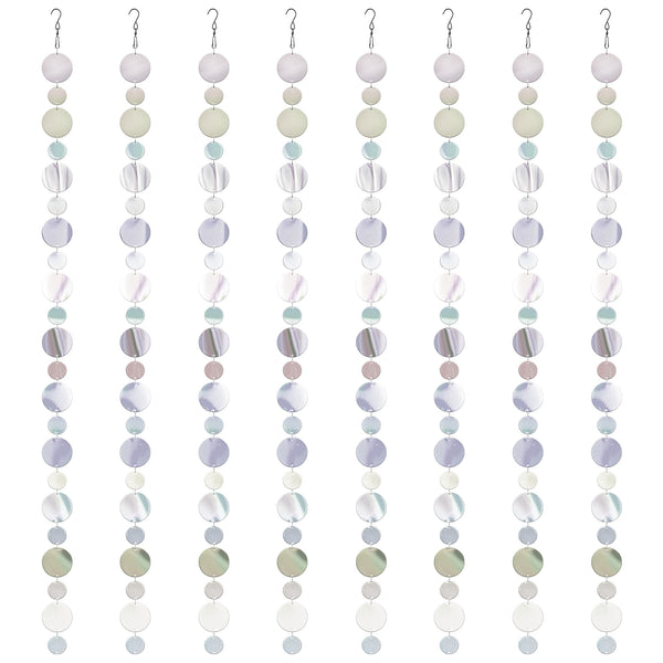 Iridescent Streamer Bird Disc Reflectors 8-Pack